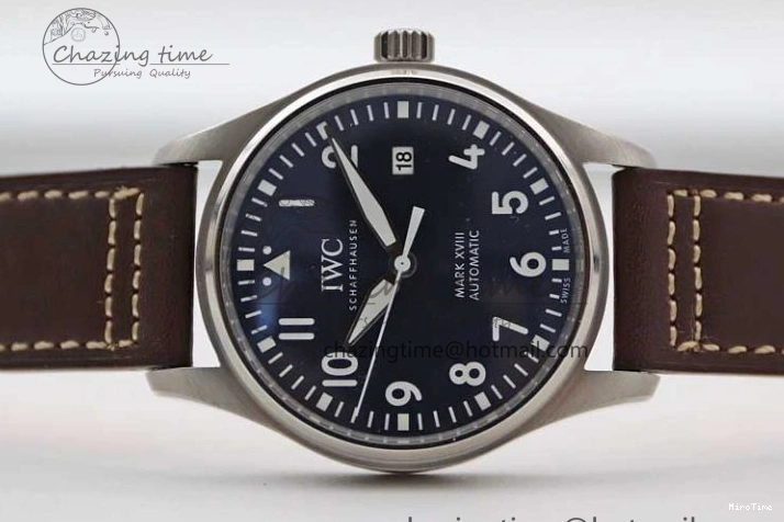 MIROTIME 0502 Mark XVIII IW327010 SS M+F 1:1 Best Edition Blue Dial on Brown Leather Strap A Resilient 7051